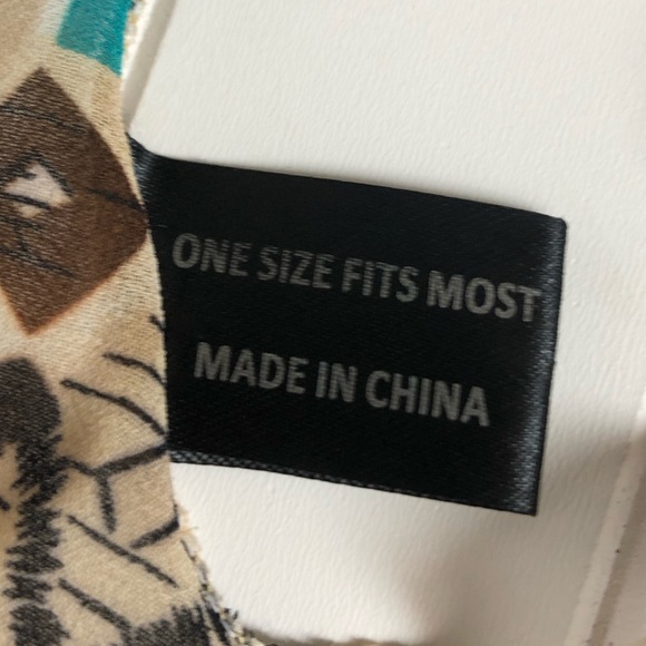 Geometric Patterned Tunic with Blue Accents - Picture 7 of 11